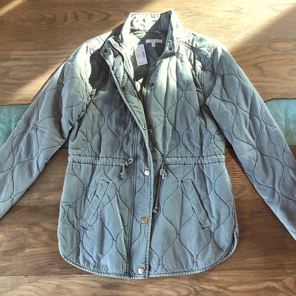 NWT!  Maurices Army green quilted jacket!